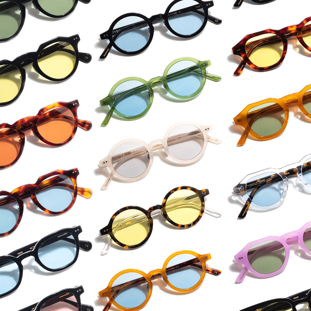 カラーレンズの種類が豊富なアイウェアブランドTYBALTの新作発売開始。眼鏡処方箋があれば度入りレンズへの交換も可能です