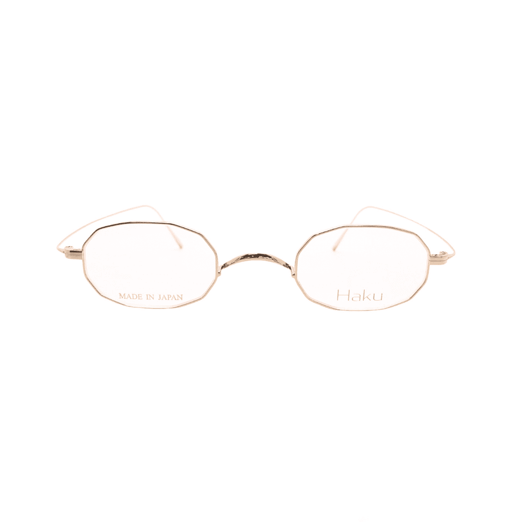 Haku-12O - ハク オーバル型 ゴールド  [金沢眼鏡 / チタン製眼鏡 / 鯖江 / レンズ交換対応 ]