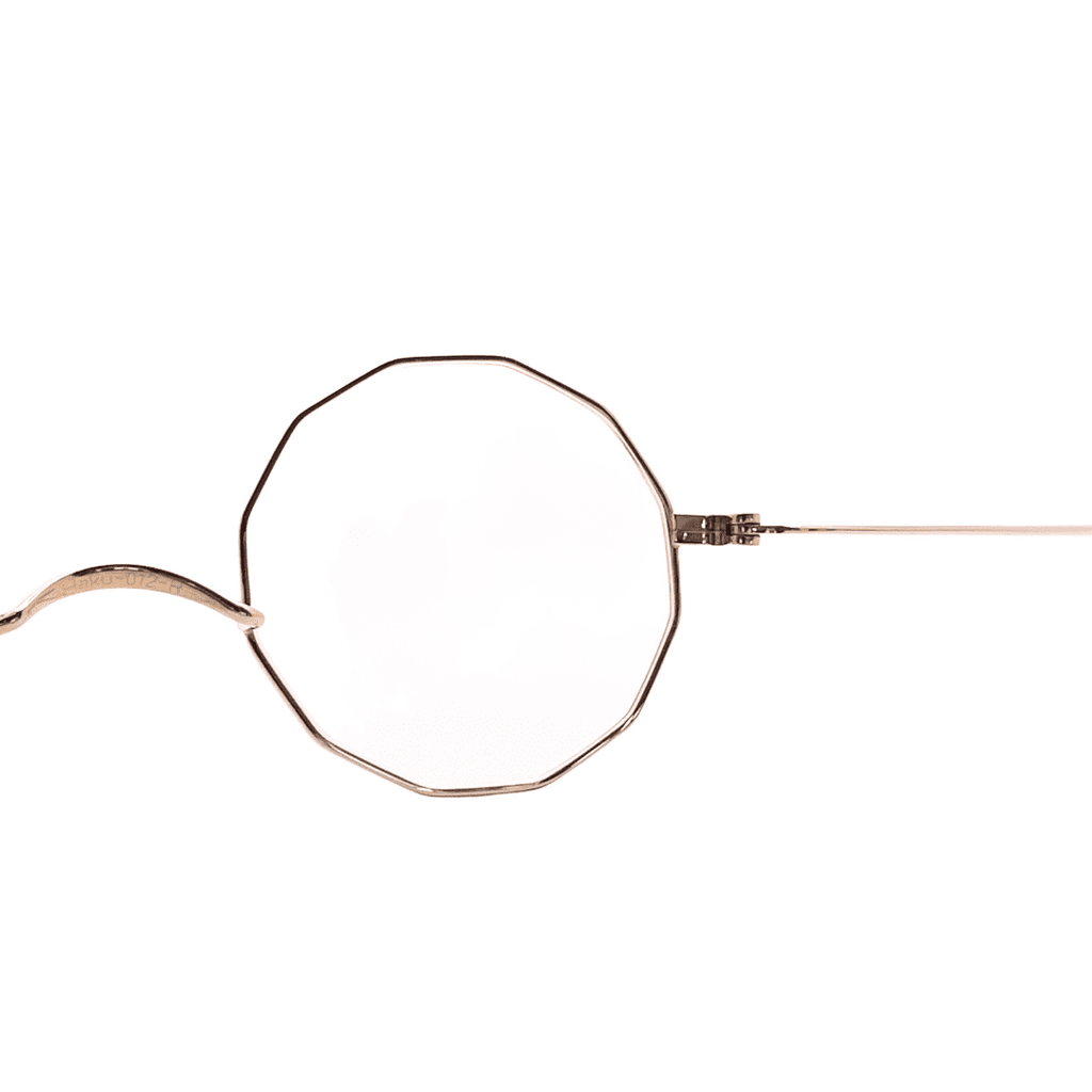 Haku-12RM - ハク ラウンド型 ゴールド Mサイズ [金沢眼鏡 / チタン製眼鏡 / 鯖江 / レンズ交換対応 / 丸眼鏡 ]
