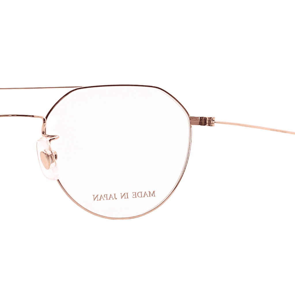 Haku-04 - ハク ゴールド  [金沢眼鏡 / チタン製眼鏡 / 鯖江 / レンズ交換対応 / ダブルブリッジ / クラウンパント ]