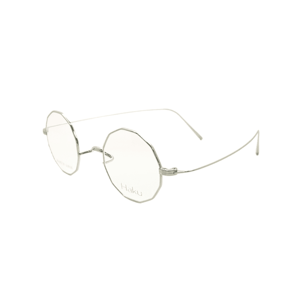Haku-12RS - ハク ラウンド型 シルバー Sサイズ [金沢眼鏡 / チタン製眼鏡 / 鯖江 / レンズ交換対応 / 丸眼鏡 ]