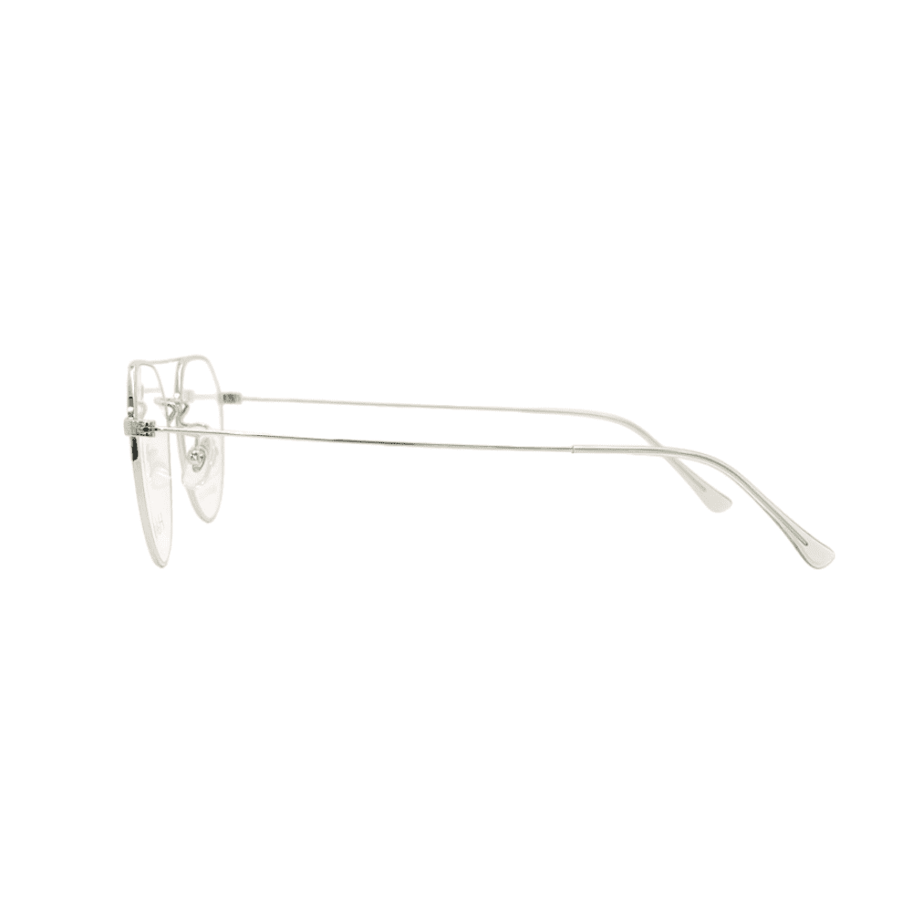 Haku-04 - ハク シルバー  [金沢眼鏡 / チタン製眼鏡 / 鯖江 / レンズ交換対応 / ダブルブリッジ / クラウンパント ]